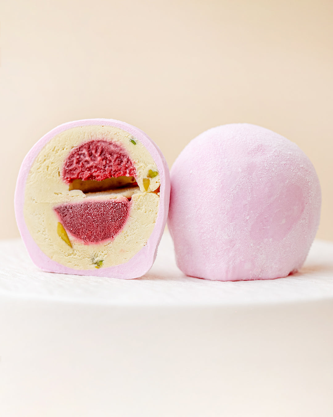 Pictachio Raspberry Mochi